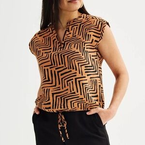 Nine West, Sleeveless Drawstring Top, Size L, NWT